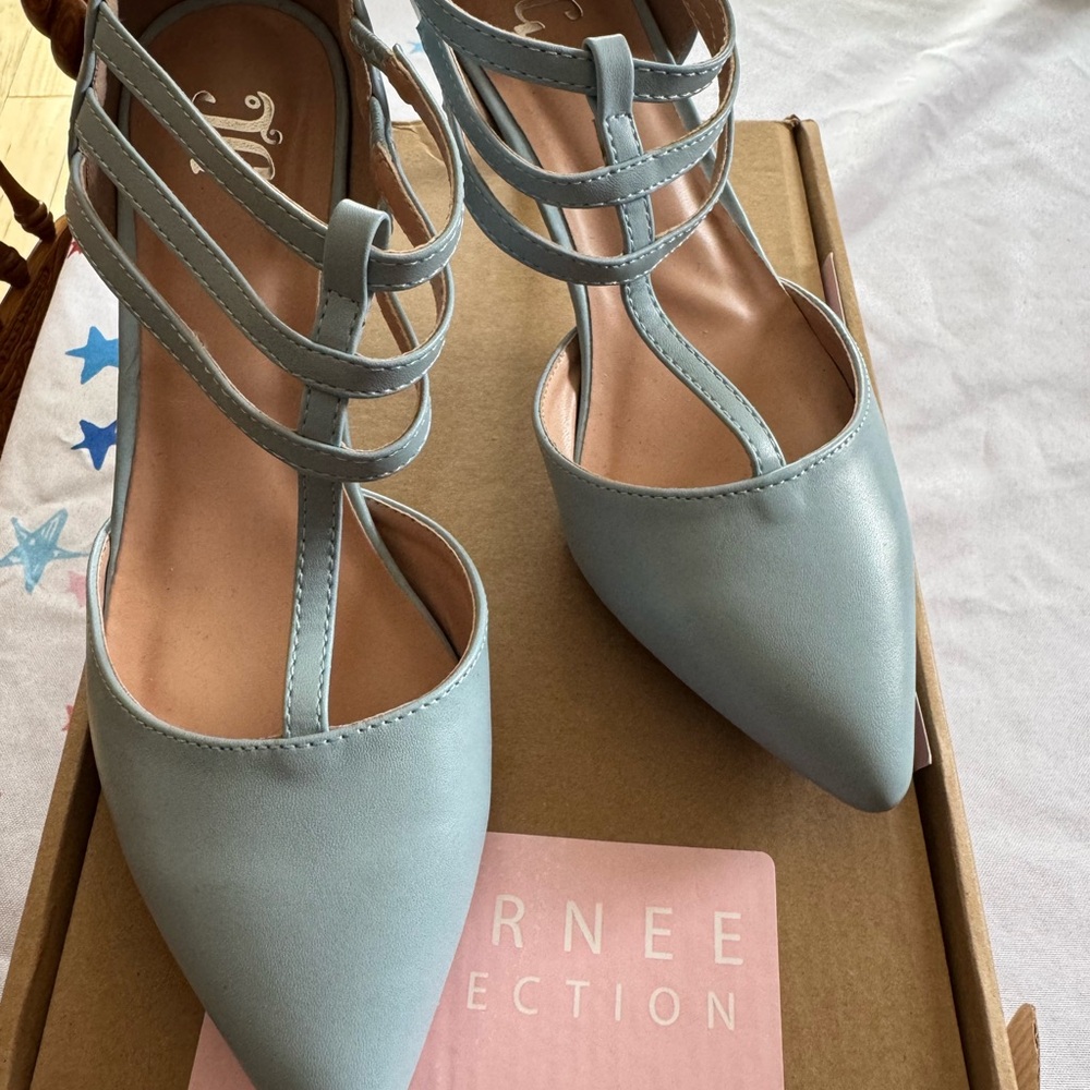 Journee Collection Blue Heeled Elegance